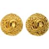 CHANEL Pre-Owned - Orecchini a clip CC 1995 - Donna - placcatura in oro - Taglia unica