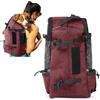 PETCUTE zaino per cani gatti Borsa trasportino Porta Cani Zaino Trekking per Gatti Regolabile Zainetto per Viaggi Animali Taglia Grandi Carico Massimo16,5 kg Rosso