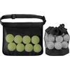 TYXHXTF 2 Pezzi Mesh Ball Bag, Sacchetto di Rete Borsa a Tracolla con Coulisse, Sacca da Pallone Multifunzione, Zaino Portatile per Tennis Rugby Golf