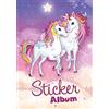 HERMA 15425 - Album adesivo vuoto da collezionare con unicorno, formato A5, in carta siliconica, per rimuovere e riutilizzare gli adesivi, album vuoti per ragazze ragazzi e bambini