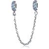 MEETCCY Charm in argento Sterling 925 con chiusura a clip, stile retrò, adatto per braccialetti Pandora, catena a serpente, gioielli fai da te da donna, Gomma Argento sterling