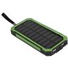 Shanrya Caricabatterie Power Bank, Solar Power Bank 20000mAh Grande capacità Sicuro e rispettoso dell'ambiente per l'esterno per i viaggi per la casa per la scuola(verde)