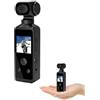 Sxhlseller Fotocamera Tascabile 4K HD - Fotocamera Portatile da 16 M con Schermo LCD da 3 Pollici e Ampio Grandangolo Ruotabile a 270°, Fotocamera Subacquea da 30 M/98 Piedi con e Microfono