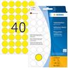 Herma Multi-purpose labels ø 19mm yellow 1280 pcs.