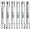 KS Tools 911.4450 Serie di Bussole Torx Profilo E, 6 Pezzi, Lunghezza 150 mm, Cromate Opache, in Inserto in Gommapiuma 1/6, 1/2
