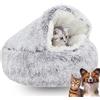 WTZHHK Lettino Gatto Cuccia Pelosa per Cani Calore e Sicurezza per Cani di Piccola Taglia e Gattini Base Lavabile in Lavatrice Resistente all'Acqua e allo Sporco (Color : Gray, Size : 15.74in)…