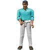 Bruder 60003 - Uomo con carnagione Media e Pantaloni Bianchi - 1:16 bworld, Personaggio Giocattolo, Uomo