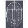 HUIZDQ 6 curve, 1 dritto, 1 incrocio a T, 10 x 10 (grigio), toys compatibili con tutte le principali marche, per bambini dai 3 anni in su