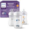 Philips Avent Natural Response set regalo per bambini, 3 biberon Natural Response da 260 ml con T3 (tettarelle 1m+), SCY903/63
