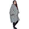 HOMELEVEL Navaris Felpa Oversize con Cappuccio Donna Uomo - Vestaglia Invernale Calda - Felpa XL con Tasca Marsupio - Felpe Coperta Pile Sherpa - Hoodie Unisex