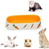 bangminda Ciotola in Ceramica Carrot Ciotole per Animali Domestici Ciotola dell'acqua Ciotola per Cibo per Conigli Riccio Criceti Porcellino D'India Furetto Gattino Cucciolo (Ciotola Lunga)