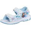 Disney Frozen 2 - Sandali sportivi da bambina, con luci e scritta Elsa Anna, regolabili, aperti, Bianco blu, 32 EU