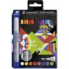 Staedtler Lumocolor Chalk- Gesso Liquido a Base d'Acqua, Pennarelli Punta Grossa a Gesso Ideali per Decorare e Disegnare su Superfici Lisce, Set Pennarelli Lavabili per Bambini, Colori Assortiti, 8 Pz