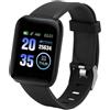 Cuifati Smart Watch da 1,3 Pollici perIOS, Fitness Tracker Impermeabile, Conteggio Passi, Riproduzione Musicale, Promemoria Chiamate, Promemoria Messaggi, Design Elegante, Orologio (BLACK)