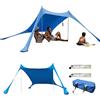 Gupcaqosjw Baldacchino Da Spiaggia, 210 * 150 * 170 Cm Tendalino Parasole Portatile, Parasole Da Campeggio Tarp Telone, Parasole Per Esterni, Impermeabile E Resistente Ai Raggi UV, Blue