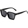 Amorays Elegante Occhiali da sole da lettura Protezione UV400 Oversize Square Frame Con Cerniera a Molla Lettori per Donna Uomo TYLH6561(TYLHNero,+3.00