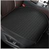 JNNJ 2 Pezzi Universale Cuscino per Sedile Auto, Coprisedile Auto Anteriori Soft Confortevole, Cuscino Sedile Auto Anteriore Antiscivolo, per Interni Autoveicoli Coprisedile Tappetino(Nero)