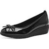 Jana Ballerine da Donna con Zeppa vegane, Nero (Black Patent), 38 EU