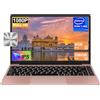 NOTODD PC Portatile Computer Portatile Laptop Celeron N4020 (fino a 2.8 GHz), Win 11 Notebook 14 Pollici con 6GB+256GB SSD Expansion 1TB 5G WiFi, BT4.2 Supporto Mouse Wireless & Protezione Tastiera -Oro