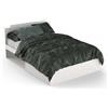 Demeyere Letto 140 x 190/200 con Contenitore Industriale 2 Cassetti 2 Nicchie, Colore Nero Opaco e Rovere chiaro, 144.7 x 227 x 87.7 cm