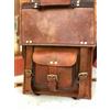 Fatto a mano Borsa unisex grande 18" verticale invecchiata morbida pelle messenger valiget...