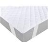 Utopia Bedding Protezione per materasso trapuntata con cinghia elastica 150x200 cm, Coprimaterasso fino a 38 CM di profondità, Topper per letto (Bianco)