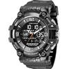findtime Orologio digitale da uomo, sportivo, da uomo, digitale, orologio da polso per ragazzi, orologio militare, cronometro, sport, attività all'aperto, 5 ATM, impermeabile, cronografo, sveglia sportiva da