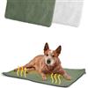PiuPet® Tappetino riscaldante 90x60cm I Coperta autoriscaldante I Cuccia Cane Interno I Senza elettricità e batterie | Coperta per Cani | Tappeto Riscaldante | Tappetino Riscaldante per Cani (Verde)