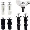 Gotetiso 6 Pezzi Fissaggi WC Sedile Cerniera di Fissaggio Universale Cerniera del Coperchio del Water Viti per Sedile WC Toilet Parti Del Sedile del Water Fori Ciechi Espansione Gomma Viti Raccordi
