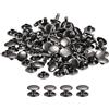 QUARKZMAN 100 Set di Rivetti in Pelle, Rivetti a Vite per Cuoio Chicago 12x8mm in Metallo per Riparazione Fai da Te di Artigianato Pelle Borse Cinture Scarpe, Nero Opaco