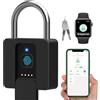 Eseesmart Lucchetto a Impronta Digitale con Chiave, Lucchetto Biometrico con Impronta Digitale Bluetooth, Serratura per Cancello Esterno, Lucchetto Resistente all'acqua per Cancello Esterno, Magazzino