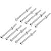 PATIKIL M2x30mm Zigrinata Cappuccio Bulloni Dadi Set, 30pz Esagono Bussola Testa Viti Dadi per Macchinari Industria, Argento Tono