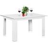 Shally Dogan Tavolo Allungabile Sala da pranzo Bianco da 90 x 60 cm a 120 x 60 cm, Design Moderno, Estensibile Salvaspazio, Ideale per Sala Pranzo, Soggiorno, Cucina, Arredamento (Bianco Frassinato)