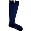 PEROFIL Calza Lunga in Cotone e Cashmere Oxford (Taglia Unica, Navy/Blu)