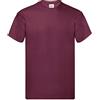 Fruit of the Loom - T-shirt da uomo Original T, confezione da 5, borgogna, xxl