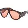 Tom Ford Occhiali da Sole BRONSON FT 1044 Dark Havana/Burgundy 60/12/140 uomo