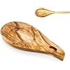 Eachave Poggia Mestolo Cucina,Apoggia Cucchiaio in Legno Naturale,Appoggia Mestoli da Cucina,per Ristorante Domestico (Olive wood)