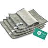 ELEXACLEAN Panni lavapiatti lavabili - microfibra (grigio, set da 4, 24x20cm) panni lavapiatti per cucina e stoviglie