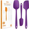 U-Taste Spatole Silicone Set di 3: 315℃ Resistente al Calore, Gomma Flessibile senza BPA Cucchiaio Leccapentola, Raschietto per Pentole Antiaderenti per Cucina Cottura Miscelazione (Viola)