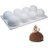 Honnesserry Stampi in silicone sfera 3D Stampi sferici per dessert Stampo da forno per torta mousse rotondo Stampo per torta per tartufi Chocolate Globe Jelly Ball Pasticceria Gelato Bombe Popsicle 8 Cavità