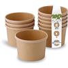 BIOZOYG Bicchieri di Cartone Kraft per Alimenti Bicchieri Bio marroni I Bicchieri compostabili Tazza da Asporto Coppe Gelato Carta I 25 Bicchieri Monouso biodegradabili 200ml