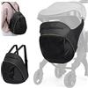 iNszkoos Borsa portaoggetti a clip compatibile con passeggino e seggiolino auto Doona, borsa per pannolini di grande capacità con cerniera antiscivolo, borsa organizer per passeggino zaino indossabile