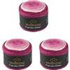 Wollbiene Cupcake Glitter Simli, 3 gomitoli di lana da 150 g, 450 g, per lavorare a maglia e all'uncinetto, lana turca, colori sfumati (3200 bacca bianca rosa)