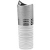 GILDE Lavena 47220 - Vaso a mezzaluna, 44 x 13 x 13 cm, colore: Argento/Bianco/Grigio chiaro