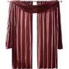 Elrene Home Fashions Athena - Set di Tende e mantovana, in Finta Seta, 132 x 274 cm (2 Pannelli) e 1 mantovana, Colore: Rosso