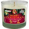 Cereria Di Giorgio - Candela in Bicchiere Profumata alla Canella e Pan di Zenzero - Etichette assortite - Cera di Palma e Soia - Diametro 9 cm Altezza 8 cm - Durata 50 ore - Christmas Collection