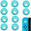 LJFEA Tappi per Joystick a zampa di gatto in silicone, compatibili con Nintendo Switch, Switch Lite, Joy-Con, 10PCS Tappi per impugnatura Joystick, Tappi di ricambio per impugnatura del pollice