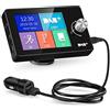 LEXXSON Adattatore radio DAB per auto con display colorato da 2,8 Trasmettitore FM Bluetooth Supporto per ricevitore musicale Chiamata vivavoce + AUX IN/OUT + U Disk/TF Card Play