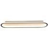 DEEBOW Lampada da soffitto moderna e minimalista, illuminazione, ovale rettangolare, spettro completo, oro/nero, 40,80,120 mm, telecomando, lampada da soffitto a LED. Black 80cm