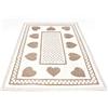 BIANCHERIAWEB Tappeto Casa Bagno/Cucina Cotone con Cuori Disegno Braies Colore Tortora 40x60 Tortora